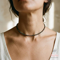 Dragon Bloodstone Choker | Minimalist Dainty Crystal Beaded Necklace