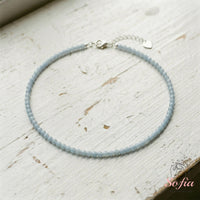 Angelite Choker | Minimalist Dainty Crystal Beaded Necklace