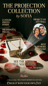 Photo Projection Heart Necklace | Personalized Minimalist Pet Memorial Jewelry