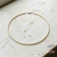 Pearl Choker | Minimalist Dainty Crystal Beaded Necklace