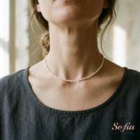 Pearl Choker | Minimalist Dainty Crystal Beaded Necklace