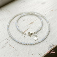 Moonstone Choker | 3MM Polished Beads Crystal Jewelry