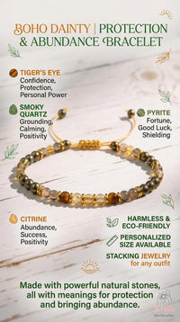 Citrine & Pyrite Bracelet | Delicate Layering Gemstone Jewelry