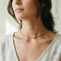 Sunstone Choker | Minimalist Dainty Crystal Beaded Necklace