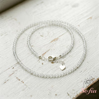 Clear Quartz Choker | Minimalist Dainty Crystal Beaded Necklace