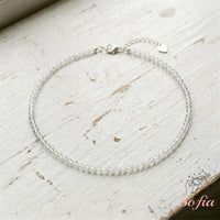 Clear Quartz Choker | Minimalist Dainty Crystal Beaded Necklace