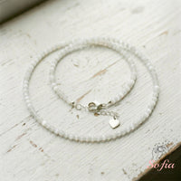 Selenite Necklace | 4MM Polished Beads Crystal Jewelry