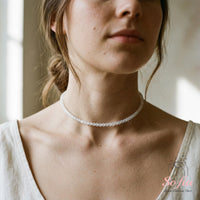 Selenite Necklace | 4MM Polished Beads Crystal Jewelry