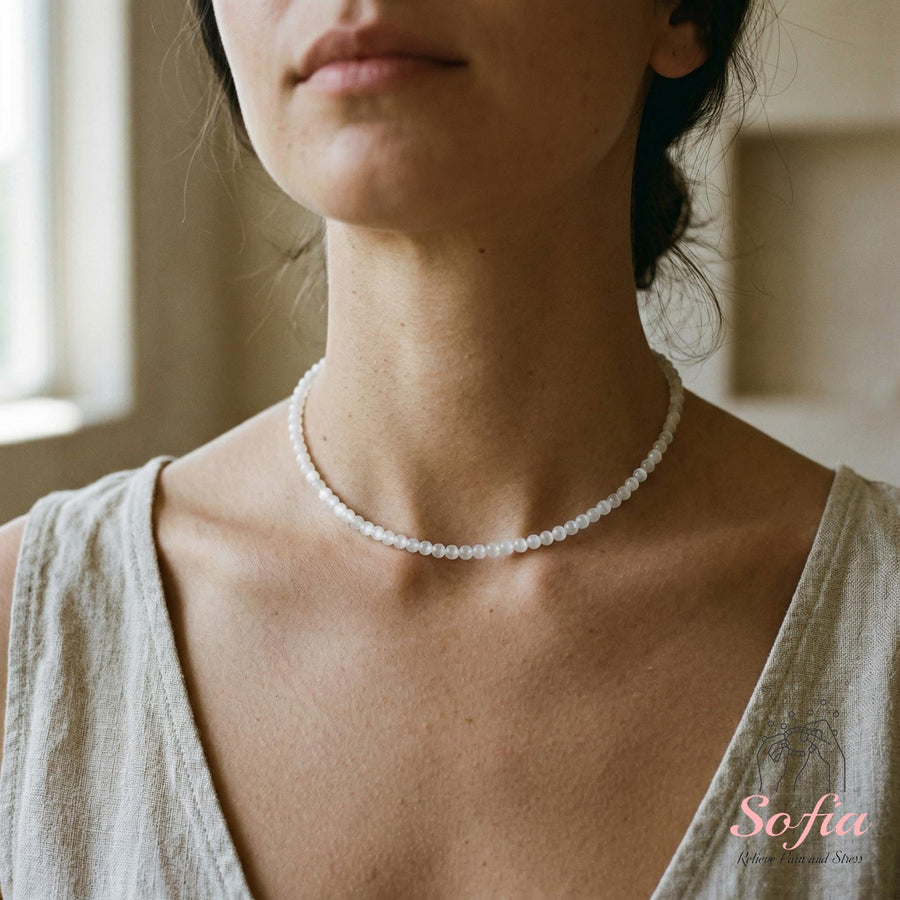 Selenite Choker | Stackable Jewelry - photo 1