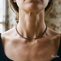 Smoky Quartz Choker | Minimalist Dainty Crystal Beaded Necklace