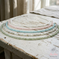 Moonstone Choker | 3MM Polished Beads Crystal Jewelry