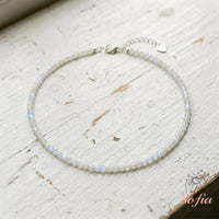 Moonstone Choker | 3MM Polished Beads Crystal Jewelry