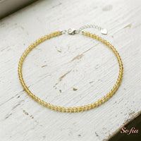 Citrine Choker | Minimalist Dainty Crystal Beaded Necklace