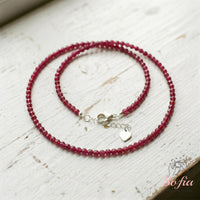 Ruby Choker | Minimalist Dainty Crystal Beaded Necklace
