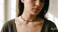 Ruby Choker | Minimalist Dainty Crystal Beaded Necklace