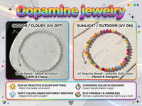 UV-Reactive Beads Necklace & Bracelet Set | Dopamine Aesthetic Jewelry
