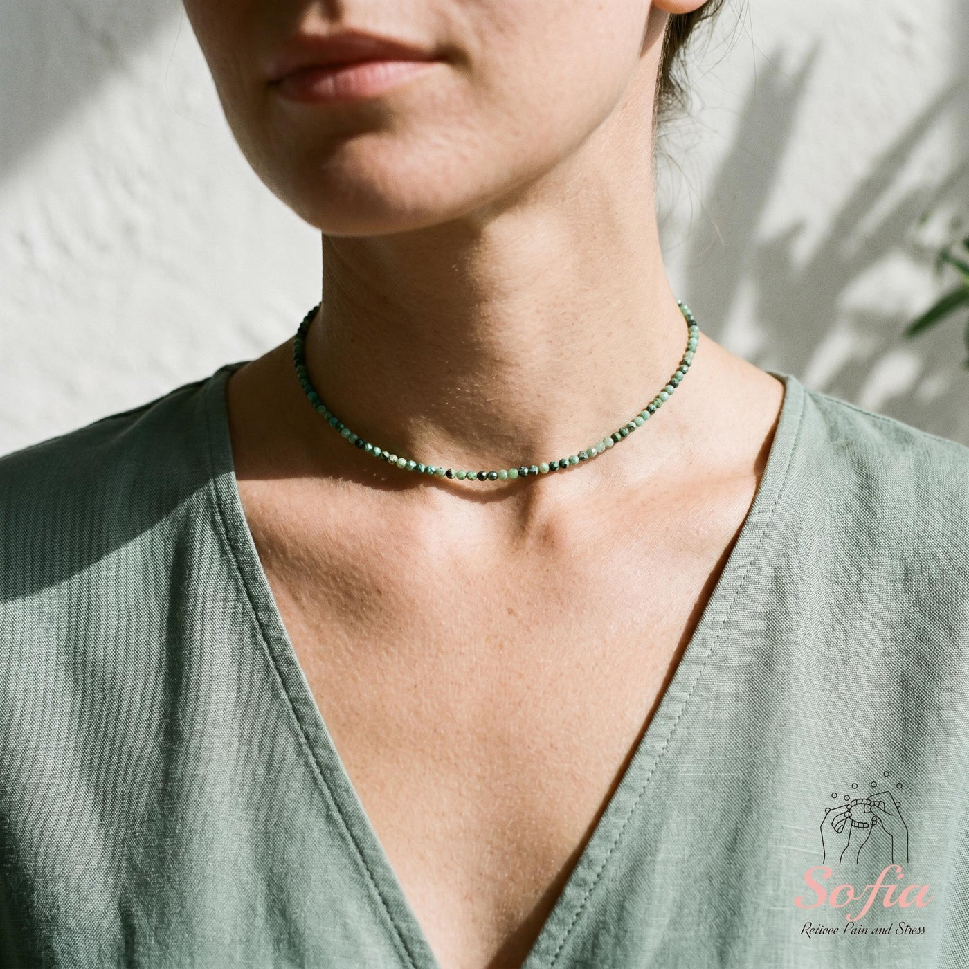 African Turquoise Necklace | Crystal Jewelry