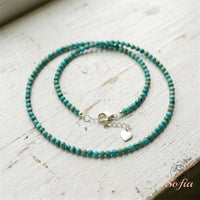 Turquoise Choker | Minimalist Dainty Crystal Beaded Necklace