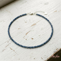Sodalite Choker | Minimalist Dainty Crystal Beaded Necklace
