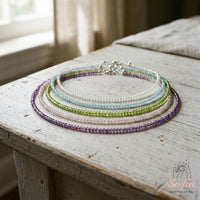 Crystal Choker | Minimalist Dainty Crystal Beaded Necklace