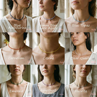 Crystal Choker | Minimalist Dainty Crystal Beaded Necklace