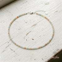 Amazonite Choker | Minimalist Dainty Crystal Beaded Necklace