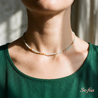 Amazonite Choker | Minimalist Dainty Crystal Beaded Necklace