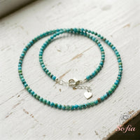 Turquoise Choker | Minimalist Dainty Crystal Beaded Necklace