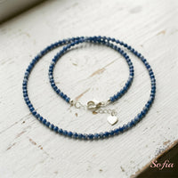 Sodalite Choker | Minimalist Dainty Crystal Beaded Necklace