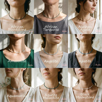 Crystal Choker | Minimalist Dainty Crystal Beaded Necklace