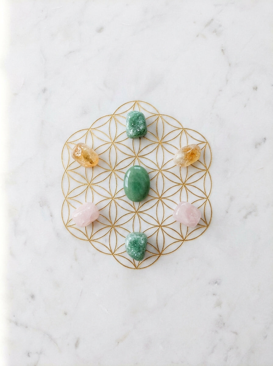 Jade crystal grid