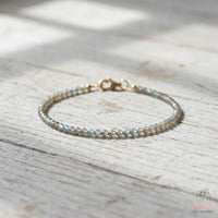 Labradorite Bracelet | Minimalist Dainty Jewelry Stackable