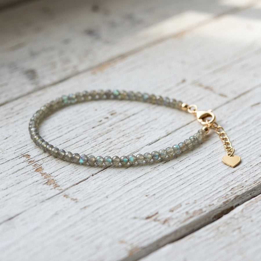 Labradorite Bracelet | Minimalist Dainty Jewelry Stackable