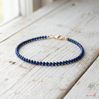 Lapis Lazuli Bracelet | Minimalist Dainty Jewelry Stackable