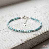 Larimar Bracelet | Minimalist Dainty Jewelry Stackable