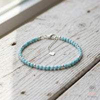Larimar Bracelet | Minimalist Dainty Jewelry Stackable