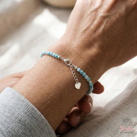 Larimar Bracelet | Minimalist Dainty Jewelry Stackable
