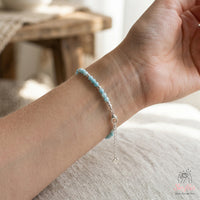 Larimar Bracelet | Minimalist Dainty Jewelry Stackable