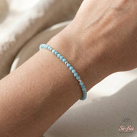 Larimar Bracelet | Minimalist Dainty Jewelry Stackable