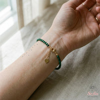 Malachite Bracelet | Minimalist Dainty Jewelry Stackable