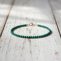 Malachite Bracelet | Minimalist Dainty Jewelry Stackable