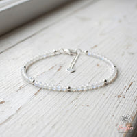 Moonstone Bracelet | Minimalist Dainty Jewelry Stackable