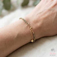 Pyrite Bracelet | Minimalist Dainty Jewelry Stackable