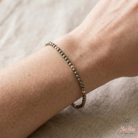 Pyrite Bracelet | Minimalist Dainty Jewelry Stackable