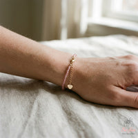 Rose Quartz Bracelet | Minimalist Dainty Jewelry Stackable