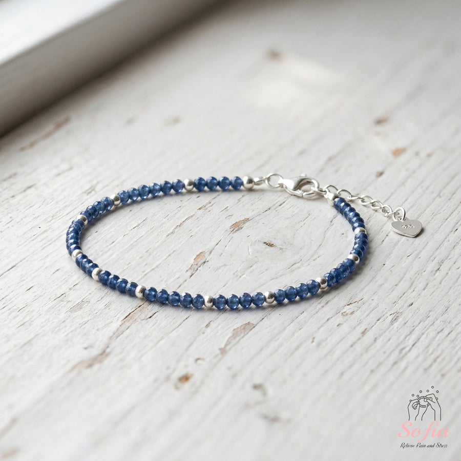 Sapphire Bracelet | Minimalist Dainty Jewelry Stackable