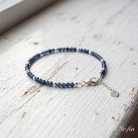 Sapphire Bracelet | Minimalist Dainty Jewelry Stackable