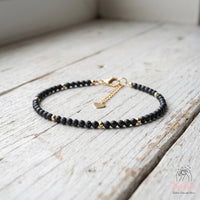 Shungite Bracelet | Minimalist Dainty Jewelry Stackable