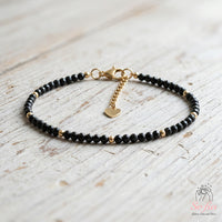 Shungite Bracelet | Minimalist Dainty Jewelry Stackable