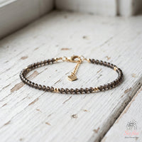 Smoky Quartz Bracelet | Minimalist Dainty Jewelry Stackable